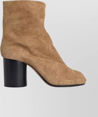 Maison Margiela suede tabi ankle boots with chunky heel