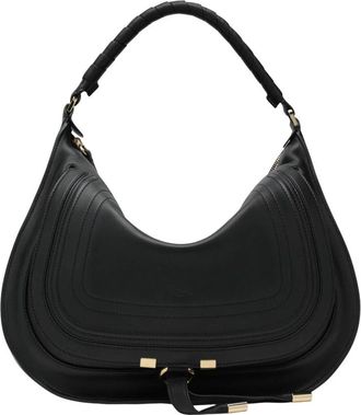 Chlo&eacute; Marcie Schoudertas - Dames - Schoudertassen - Zwart - ONE Size - Leer - Tassen
