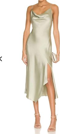Jonathan Simkhai Nellie Slip Dress In Marsh