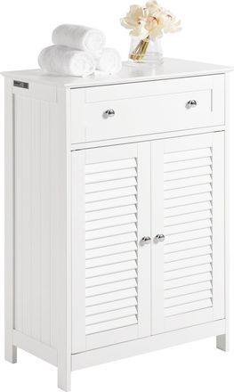 SoBuy Armario De Almacenaje Mueble Auxiliar Para Ba&ntilde;o- 1 Cajones Y 2 Puertas Blanco Frg238-w Sobuy Es