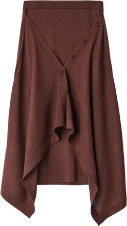 Christophe Lemaire Buttoned Skirt In Merino Wool Blend