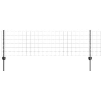 Berkfield Home Euro Fence with 11 U Posts Grey 0.6x25 m Steel