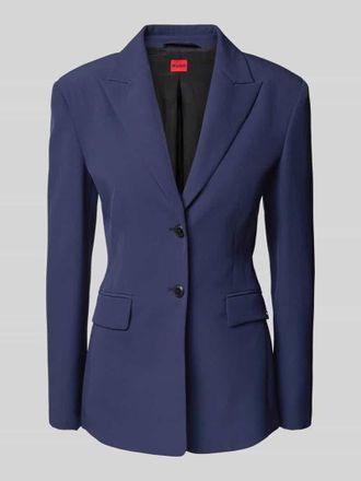 HUGO BOSS Slim Fit Blazer mit Reverskragen Modell Asmalla in Marine, Gr&ouml;&szlig;e 32