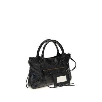 Balenciaga Womens Black Lamb Ovis Aries Shoulder Bag
