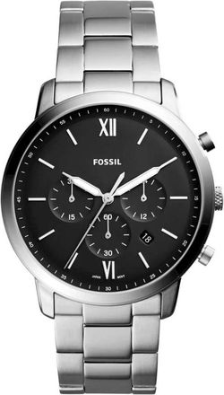 Fossil Accessoires, Heren, Grijs, ONE Size, Neutra Chronograaf Roestvrij Staal Horloge
