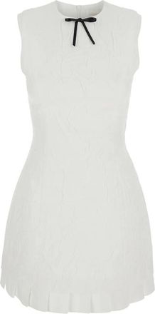 Shushu/Tong Tie-detail Sleeveless Pleated Mini Dress