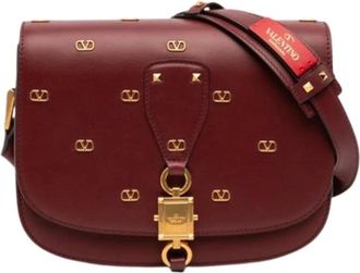 Valentino Pre-owned Cross Body Bags, female, Red, Size: ONE SIZE Pre-owned Leather Crossbody Bag