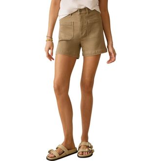 Faherty Stretch Terry Patch Pocket Shorts in Desert Khaki at Nordstrom Rack, Size 32