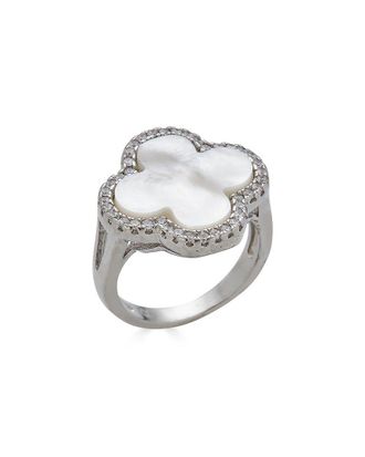 Belpearl Belpearl Silver Pearl Cz Ring
