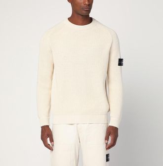 Stone Island Ivory cotton sweater