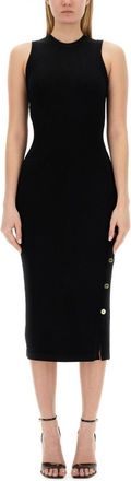 Moschino Black Round Neck Midi Dress