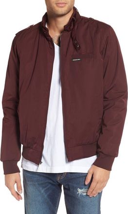 Members Only Mens Heavy Iconic Racer Quilted Lining Jacket in Burgundy at Nordstrom, Size Xx-Large