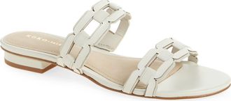Koko + Palenki Cassy Link Slide Sandal in Ice Leather at Nordstrom, Size 7.5