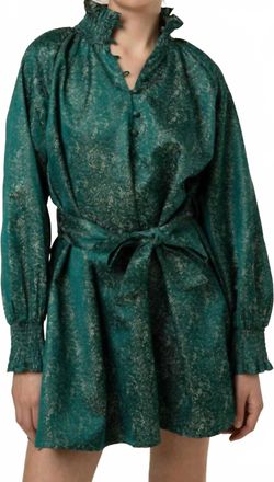 FRNCH Gally Mini Dress In Emerald Green