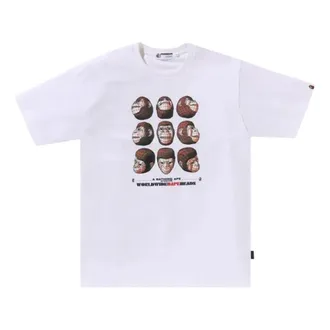 A Bathing Ape Polygon Ape Head Tee White 1K70-109-006-WHITE