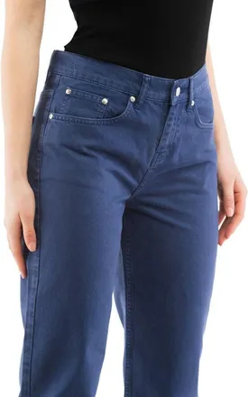 Moschino Womens Blue Cotton Straight-Leg Jeans Clothing