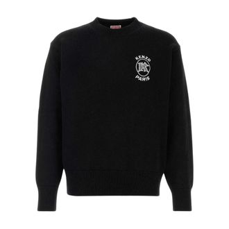 Kenzo Hoodies & sweatvesten, Heren, Zwart, M, Katoen, Paris Emblem Geborduurd Vest