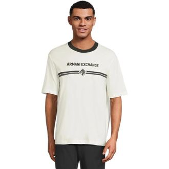 A|X Armani Exchange Linear Logo T-shirt - Heren - T-shirts - Wit - XL - Katoen - Tops