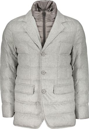 Herno Light Gray Padded Jacket Elegant And Modern
