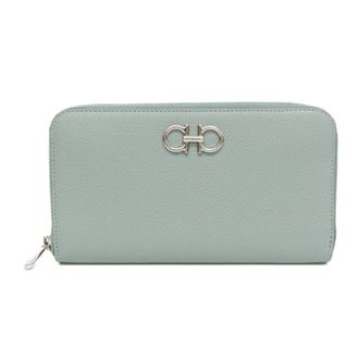 Ferragamo Gancini Leather Long Wallet (Bi-Fold) (Pre-Owned)