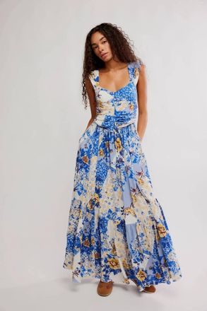 Free People Sasha Maxi Dress In Porcelain Combo