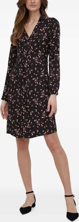 Sisley Abito midi a fiori - Nero