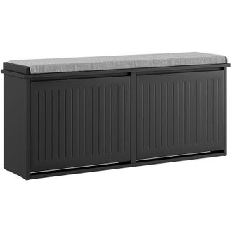 SoBuy SoBuy FSR98-XL-SCH Panca Scarpiera da Ingresso - Scarpiera Salvaspazio Slim in Legno, Panca Contenitore per 8-10 Paia di Scarpe, 158kg di Carico
