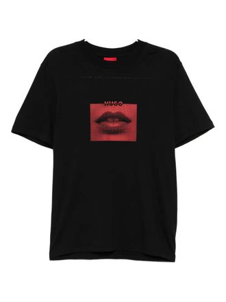 HUGO BOSS T-shirt met grafische print - Zwart