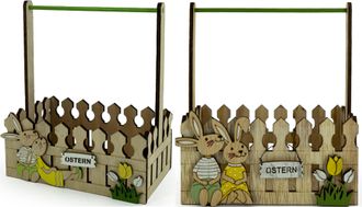 Noor Living Osterfigur »Osterkörbchen« Osterdekoration, Osterkorb aus Holz