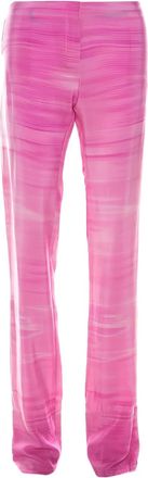 Fendi Pantaloni a righe in seta - Rosa