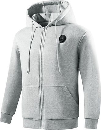 Generic Heated Hoodies for Men, Full Zip Electric USB Rechargeable Sweatshirt, 5 Heating Zones Bodywarmer Electrically, Cold Weather Outerwear Solid Clothing 