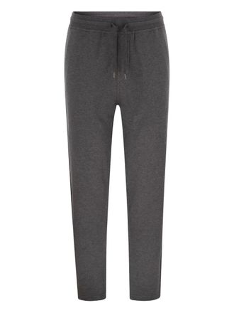 Brunello Cucinelli drawstring fleece track pants - men - Cotton/Polyamide - L - Grey