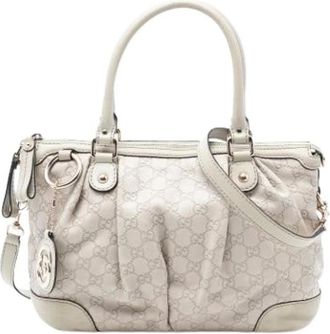 Gucci Pre-owned Handbags, female, White, Size: ONE SIZE Pre-owned Sukey