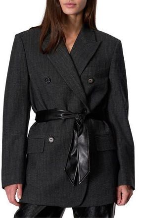 Rag & Bone Virginia Belted Blazer in Black at Nordstrom Rack, Size Small
