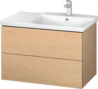 Duravit Duravit L-cube Mueble De Pared De 820mm De Ancho, Profundidad 481, 2 Cajones, Cabe p3 Comfort Art&iacute;culo 233485, Derecho De Cuenca, Color: Roble Cepilla