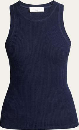 Victoria Beckham Cotton Ribbed Tank Top
