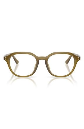 Ray-Ban 52mm Square Optical Glasses in Green at Nordstrom