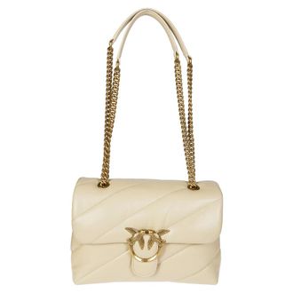 Pinko Shoulder Bags, female, Beige, Size: ONE SIZE Love Puff Classic CL Sheep
