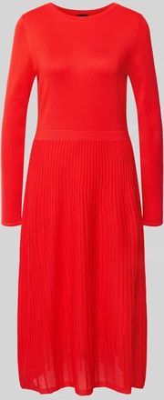 s.Oliver Black Label Tailliertes Strickkleid aus Viskose-Mix in Rot, Gr&ouml;&szlig;e 34