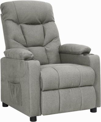 vidaXL Sill&oacute;n Reclinable De Tela Gris Claro Vidaxl