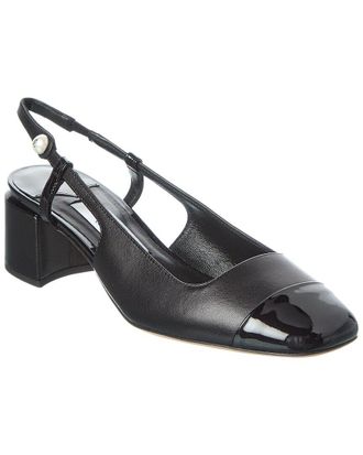 Jimmy Choo London Elisa SB 45 Leather Slingback Pump