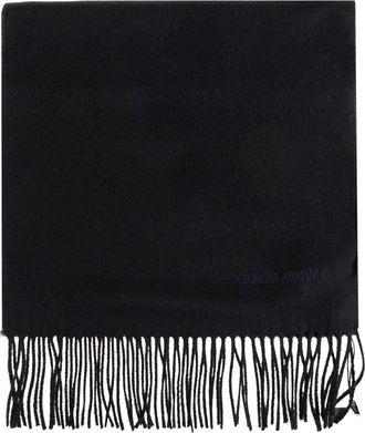 Giorgio Armani Cashmere Sjaal - Heren - Sjaals - Blauw - ONE Size - Kasjmier - Accessoires