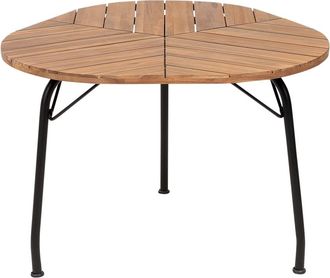 Beliani Mesa de comedor 4 personas de madera marr&oacute;n