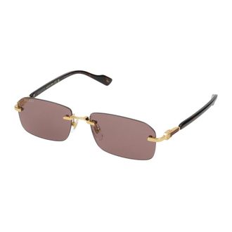 Gucci Zonnebril Gg 1221S - Heren - Zonnebrillen - Geel - 56 MM - Accessoires