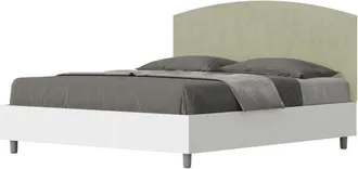 ITYhome Letto Matrimoniale rivestito in Microfibra - antilia - Colore: T&egrave; verde - Dimensione Rete: 160x200 - Tipologia Letto: Senza Rete