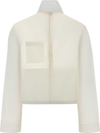 Alaia Womens White Poplin Shirt Blanc Exterior: Cotton Camicie