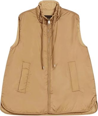 Max Mara Gilet con zip - Marrone