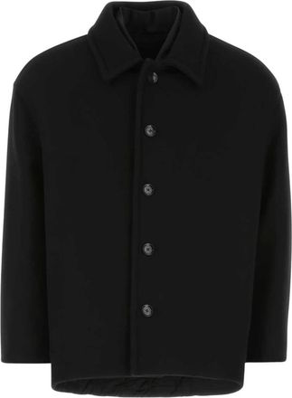 Valentino Garavani Wollen Blend Jas - Heren - Zomerjassen - Zwart - M - Wol - Jassen