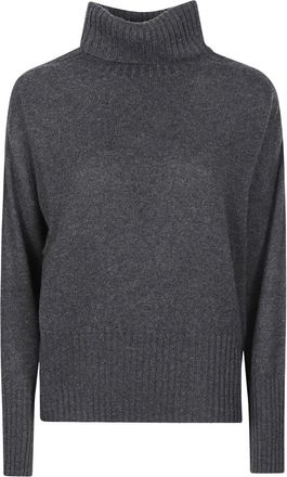 Aragona Pullover met col - Dames - Coltruien - Grijs - M - Truien & Vesten