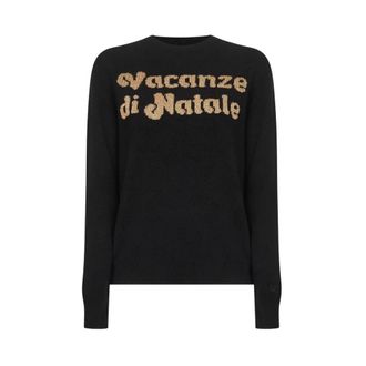 Saint Barth New Queen Sweater - Dames - Ronde hals truien - Zwart - S - Wol - Truien & Vesten